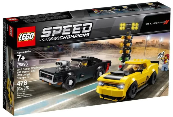 Speed Champions 75893 Додж Чэленджер 2018 и Додж Чарджер 1970