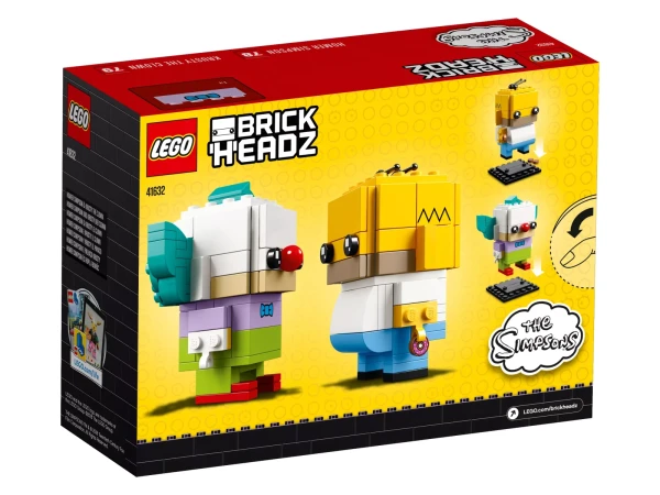 BrickHeadz 41632 Гомер Симпсон и клоун Красти