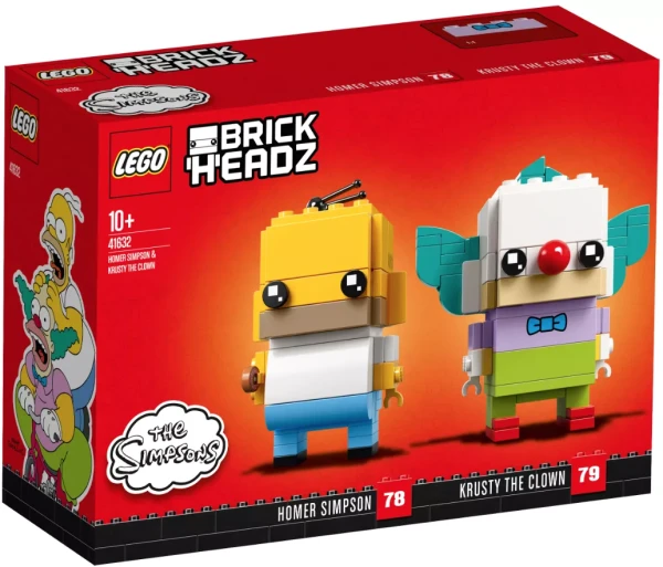 BrickHeadz 41632 Гомер Симпсон и клоун Красти