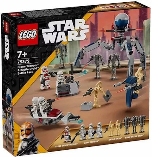 Star Wars 75372 Боевой набор солдат-клонов и боевых дроидов