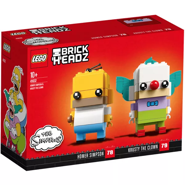 BrickHeadz 41632 Гомер Симпсон и клоун Красти