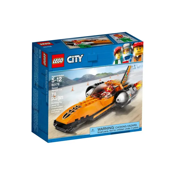City 60178 Набор LEGO 60178 «Автомобиль, устанавливающий рекорд скорости» (Фото 1)
