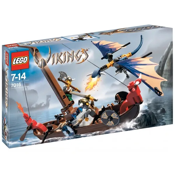 Эксклюзивные и Коллекционные Наборы LEGO 7016 Лодка викингов против дракона Виверна