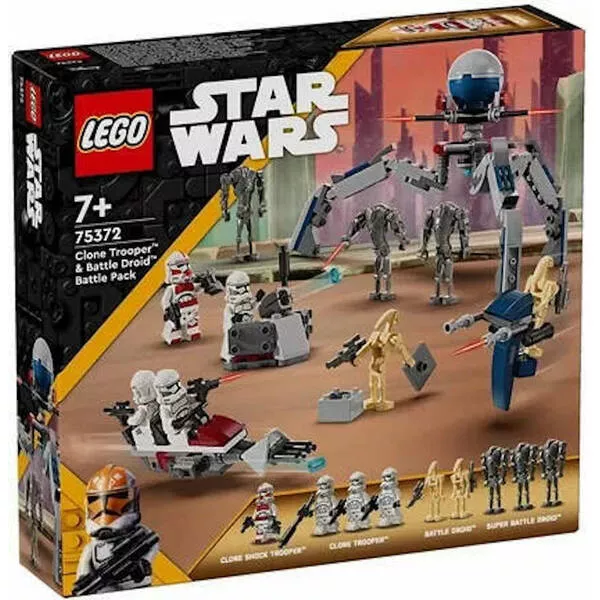 Star Wars 75372 Боевой набор солдат-клонов и боевых дроидов