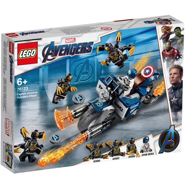 Super Heroes 76123 Набор LEGO 76123 «Капитан Америка: Атака Аутрайдеров» (Фото 1)